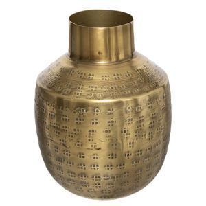 Vase en métal doré Oasis - ø 10 x H 14 cm - Or - ATMOSPHERA