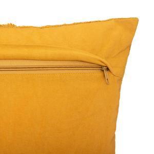 Coussin motif tufté Inca - 40 x 40 cm - Ocre - ATMOSPHERA