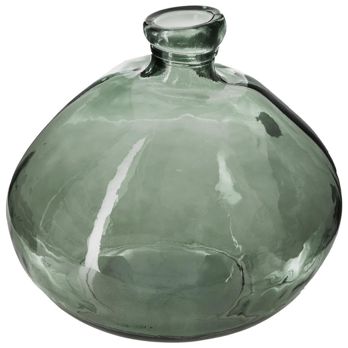 Vase rond déformé verre recyclé - ø 45 cm - Différents modèles Vert - ATMOSPHERA