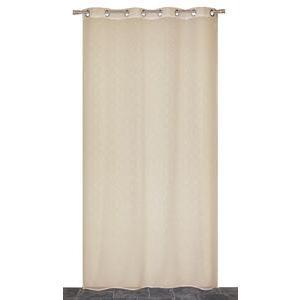 Rideau à œillets en étamine - 140 x 240 cm - Coloris lin