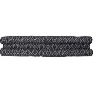 Boudin de porte à double bourrelets - 80 cm - Imprimé gris et noir