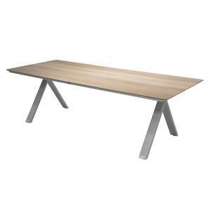 Table de jardin Barcelone - 8 places - L. 235 x P. 97 x H. 74 cm -Gris - HESPERIDE