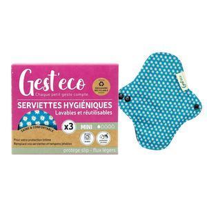 3 serviettes hygiéniques - Mini (XS) - GEST'ECO