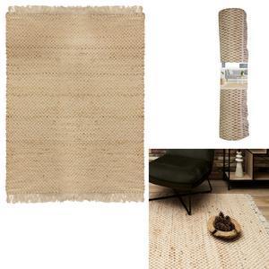 Tapis en jute avec franges - 120 x L 170 cm - HOME DECO FACTORY