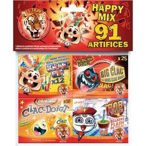 Assortiment de pétards Happy Mix - 4 boîtes - LE TIGRE