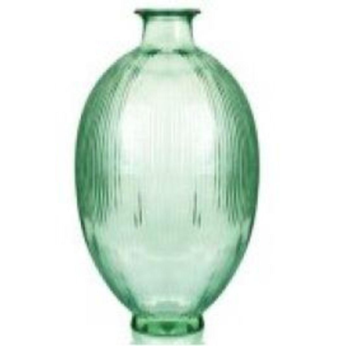 Vase en verre recyclé - ø 34 x H 39 cm - Vert - ATMOSPHERA