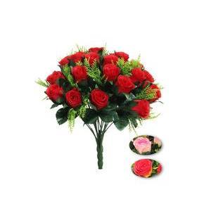 Bouquet de 21 boutons de roses - H 36 cm