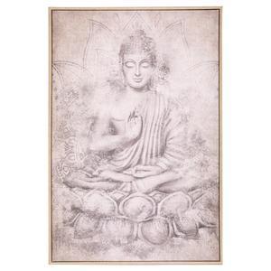 Toile imprimée Bouddha - L 90 x l 60 cm - Multicolore - ATMOSPHERA