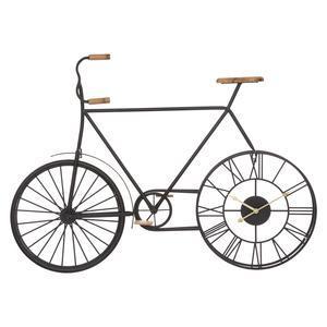 Horloge métallique vélo Laia - L 100 x P 12,5 x H 76 cm - Noir - ATMOSPHERA