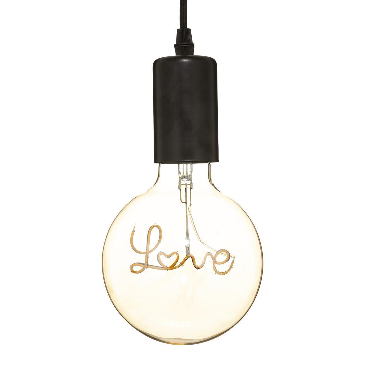Ampoule LED à suspendre Love - ø 12,5 x H. 17 cm - ATMOSPHERA