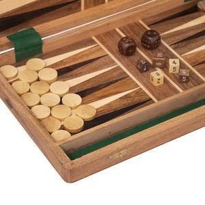 Jeu de backgammon en bois - Marron - ATMOSPHERA