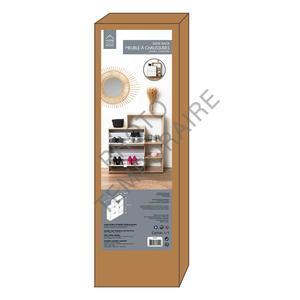 Meuble à chaussures 2 portes - 24 x L 98 x H 98 cm - HOME DECO FACTORY