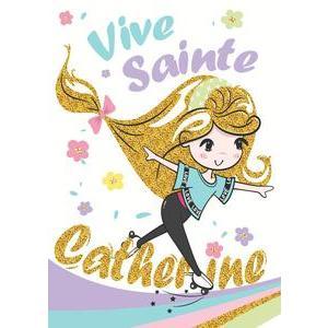 Carte Sainte Catherine et Saint Nicolas - 10 x L 15 cm