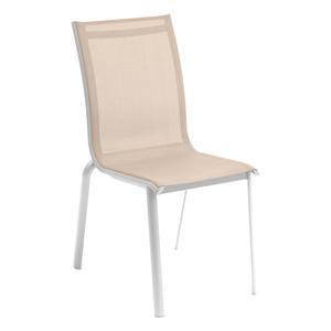 Chaise de jardin Axant - Blanc, lin - HESPERIDE