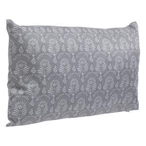 Coussin rectangulaire Adiya - 50 x 30 cm - Motif baroque - Gris - HESPERIDE