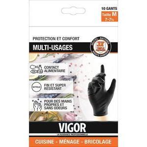10 gants multi-usage - Taille M - VIGOR