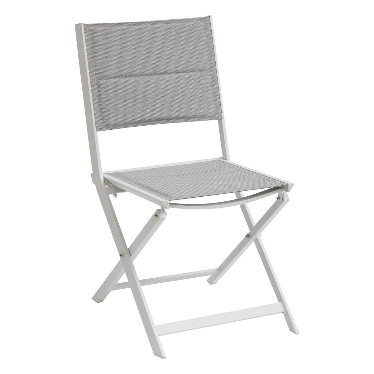 Chaise de jardin Allure - Blanc, gris - HESPERIDE