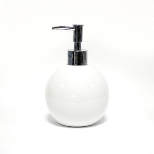Distributeur de savon en céramique - H 16 cm - Blanc