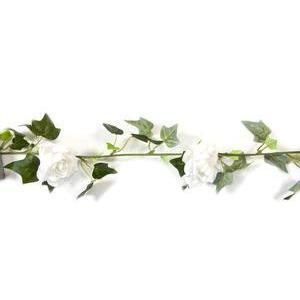 guir roses+lierre 1.70 m blanc