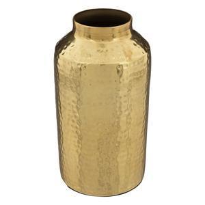 Vase en métal martelé - H 19 cm - Or