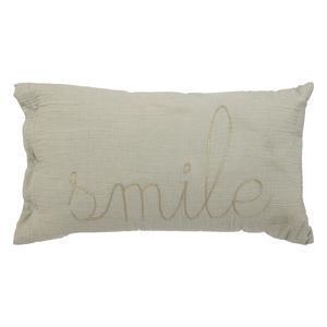 Coussin gze ctn rect blanc