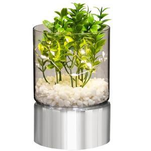 Plante pot verre + led h15