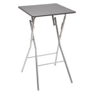 Table bar pli 2p 60x60cm gris