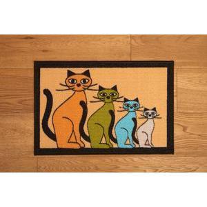 Tapis chat - 50 x L 80 cm - Multicolore