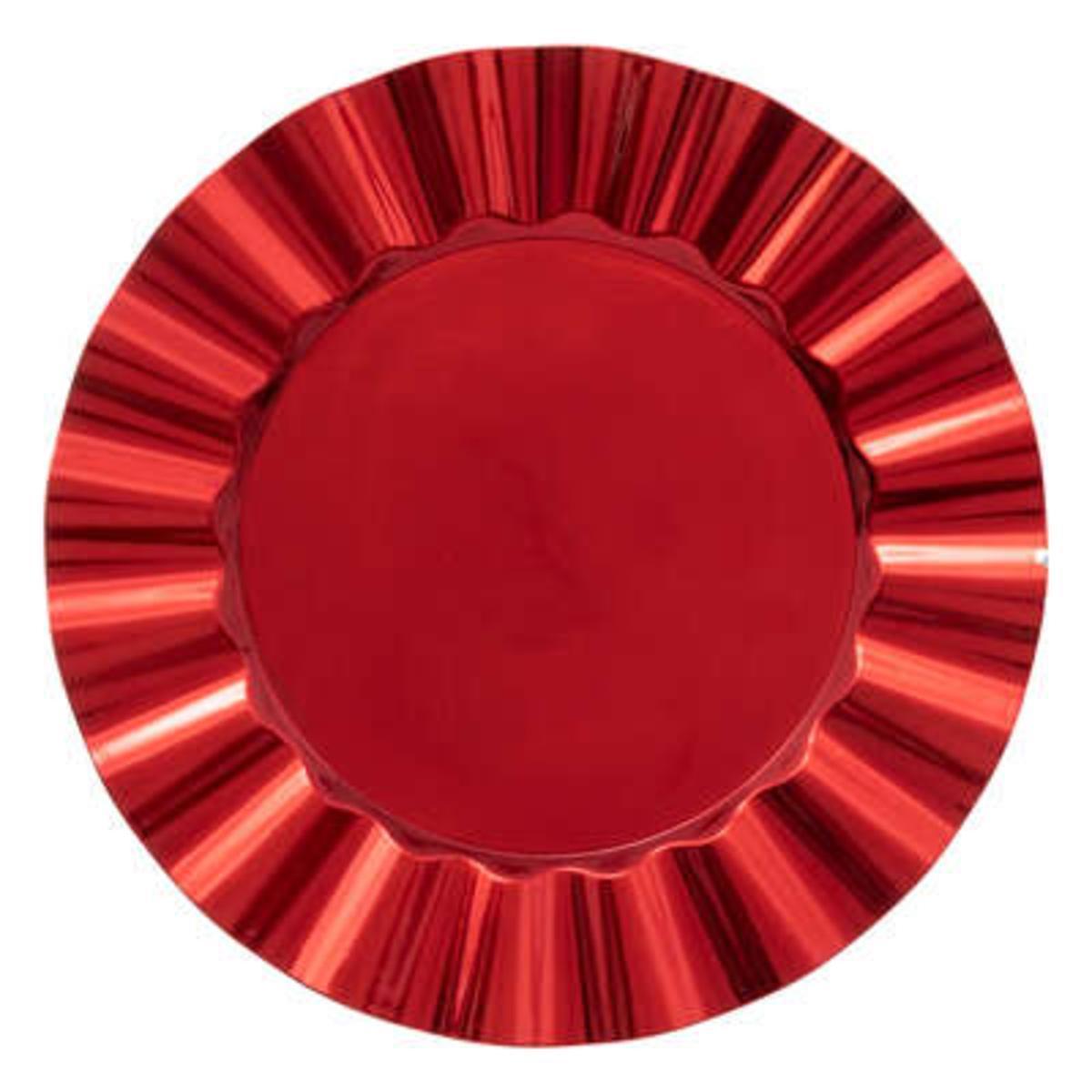 Assiette de présentation Ondule - Ø 33 cm - Rouge - SECRETS DE GOURMET
