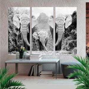 Toiles Triptyques Elephants