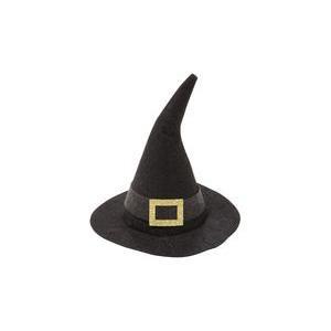 chapeau de sorciere feutre avec boucle noir