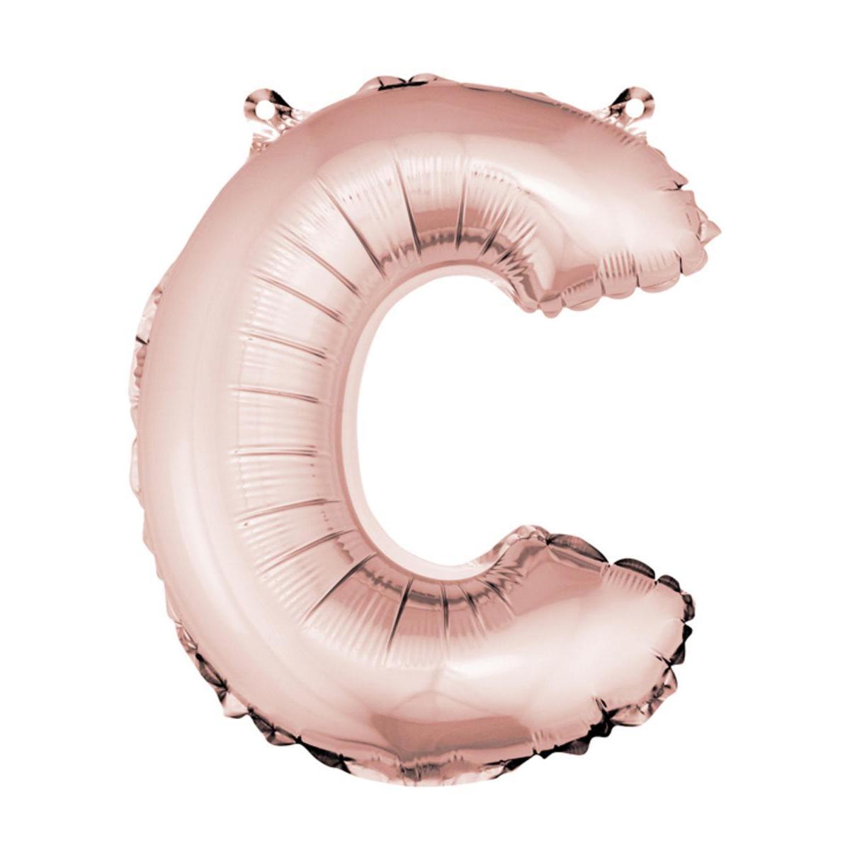 ballon uni metallise "c"  (haut. 36 cm)