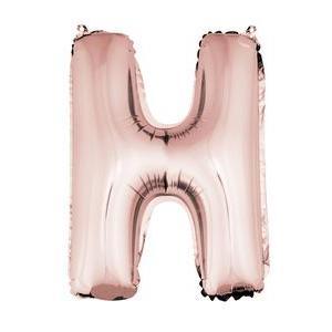 ballon uni metallise "h"  (haut. 36 cm)
