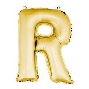 ballon uni metallise "r"  (haut. 36 cm)