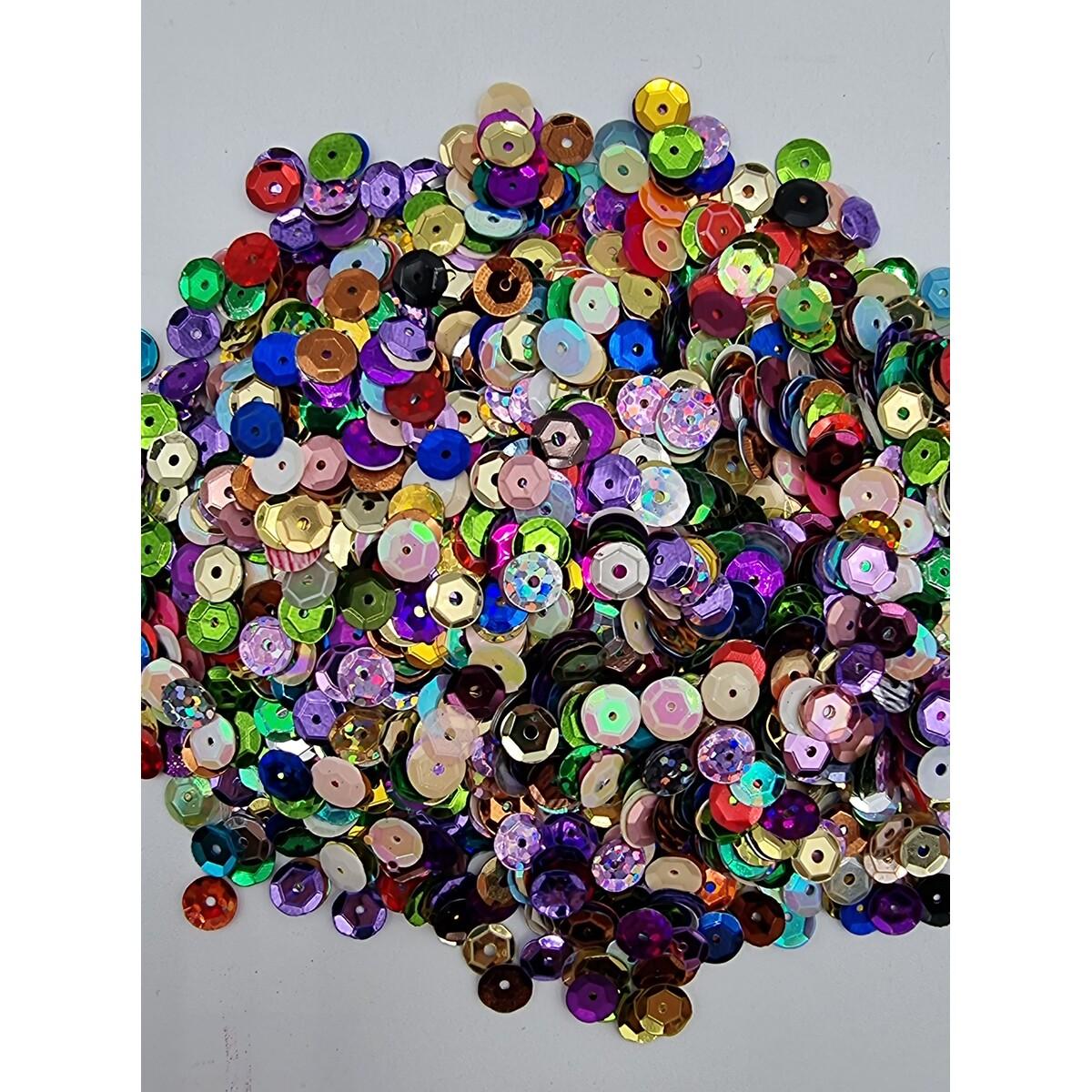Sequins multicolores 0,6 cm x 100 g