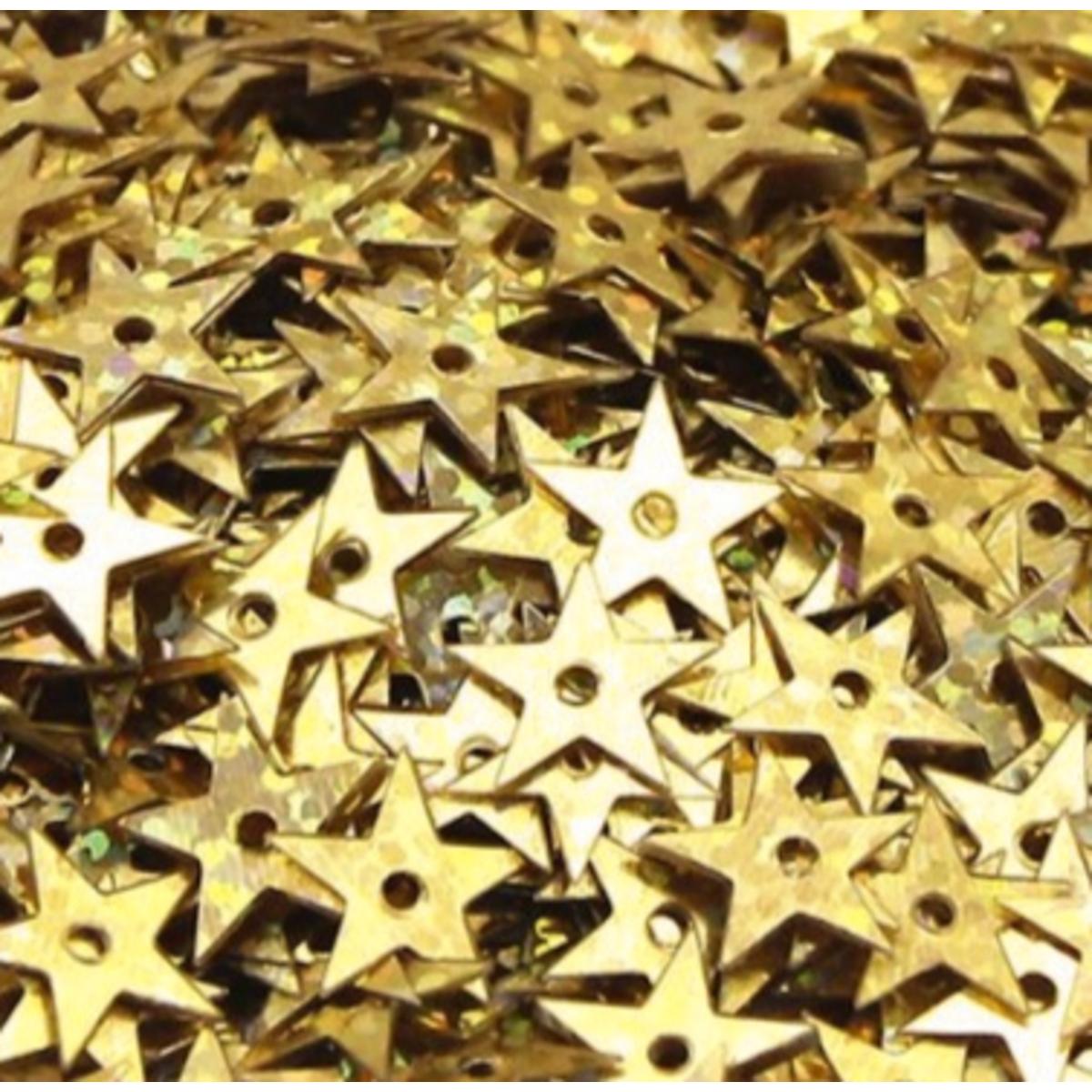 Sequins étoiles dorées 0,5 cm x 50 g