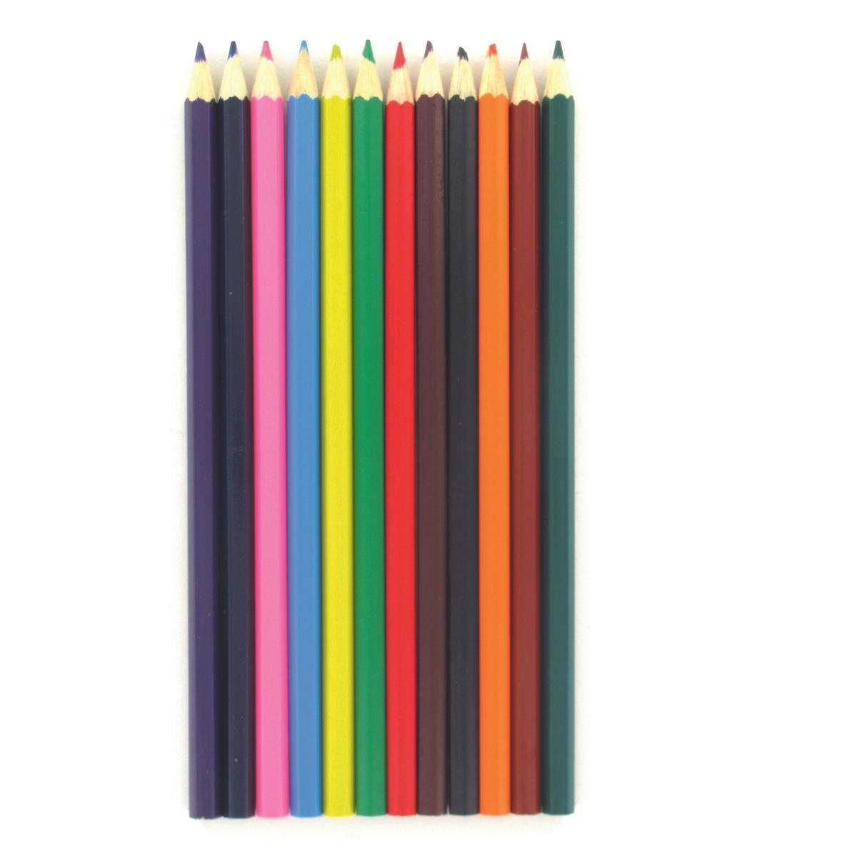 Crayons de couleur 18 cm x 12 pcs