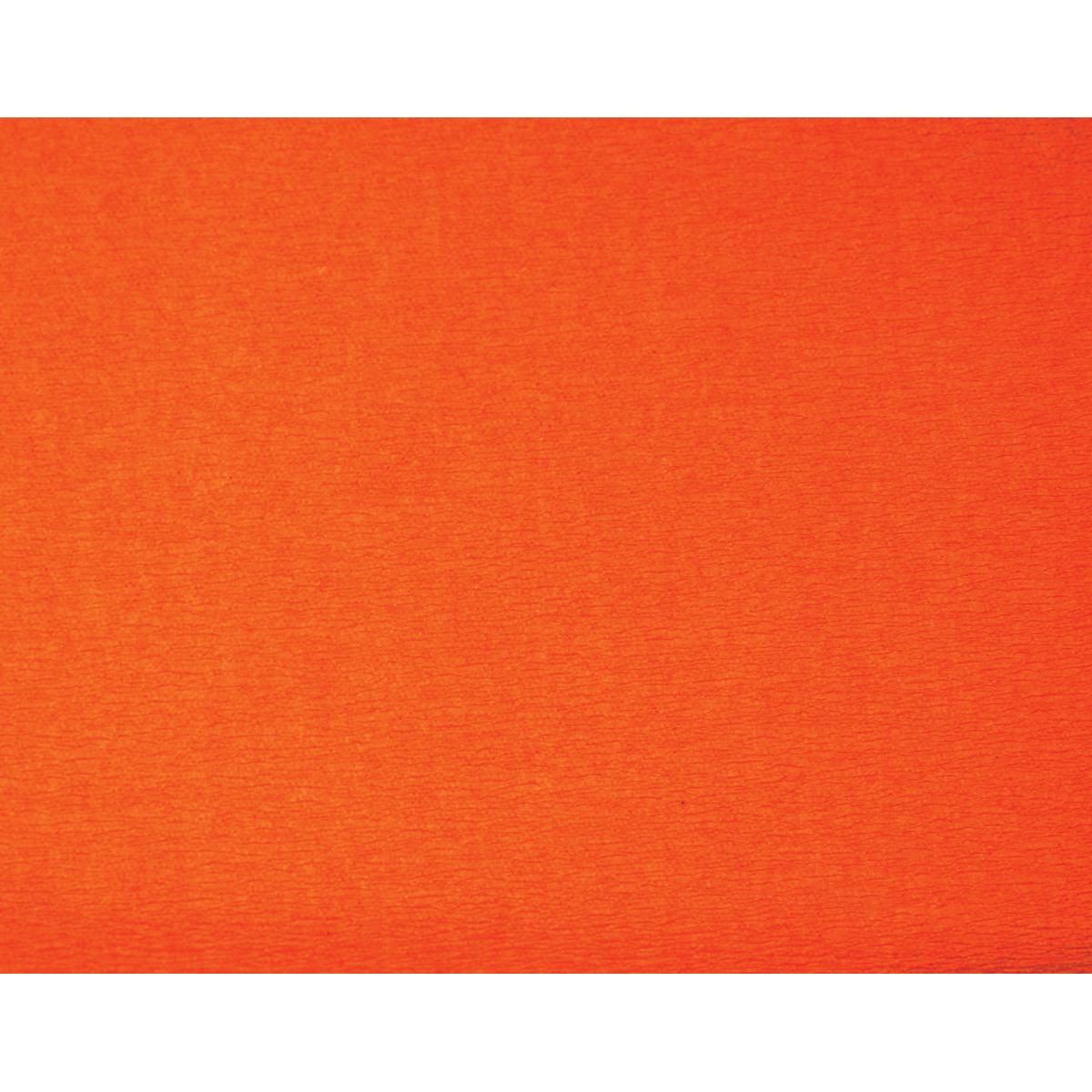 Crépon orange feuille 50 x 200 cm