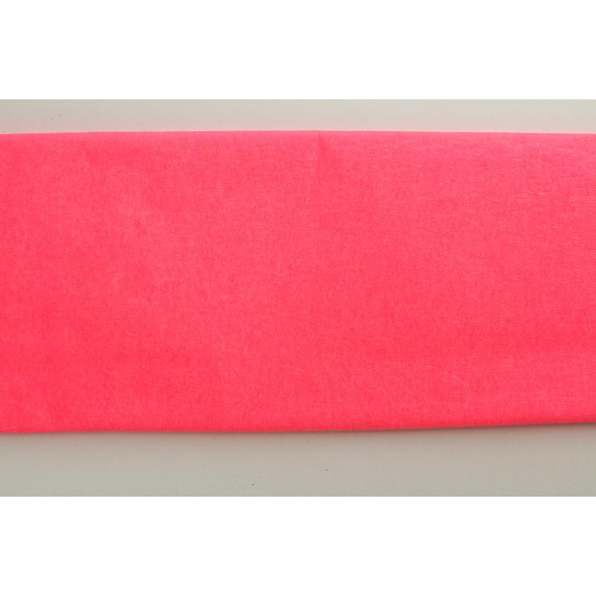 Crépon rose fluo feuille 50 x 200 cm