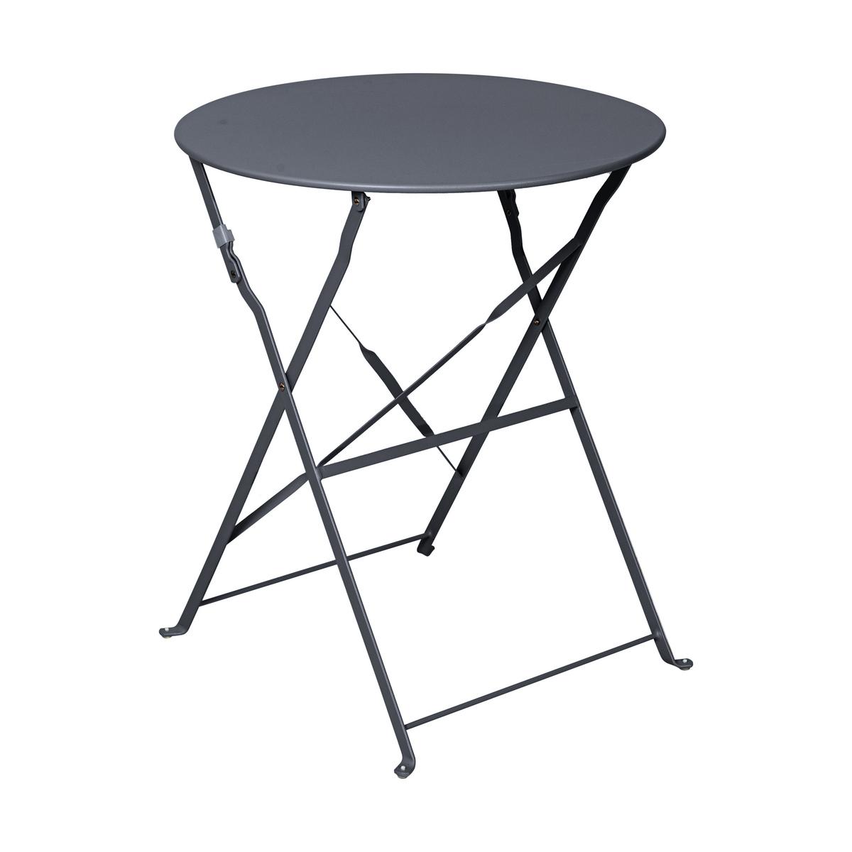 Table ronde Diana - ø 60 x H 71 cm - Gris - MOOREA