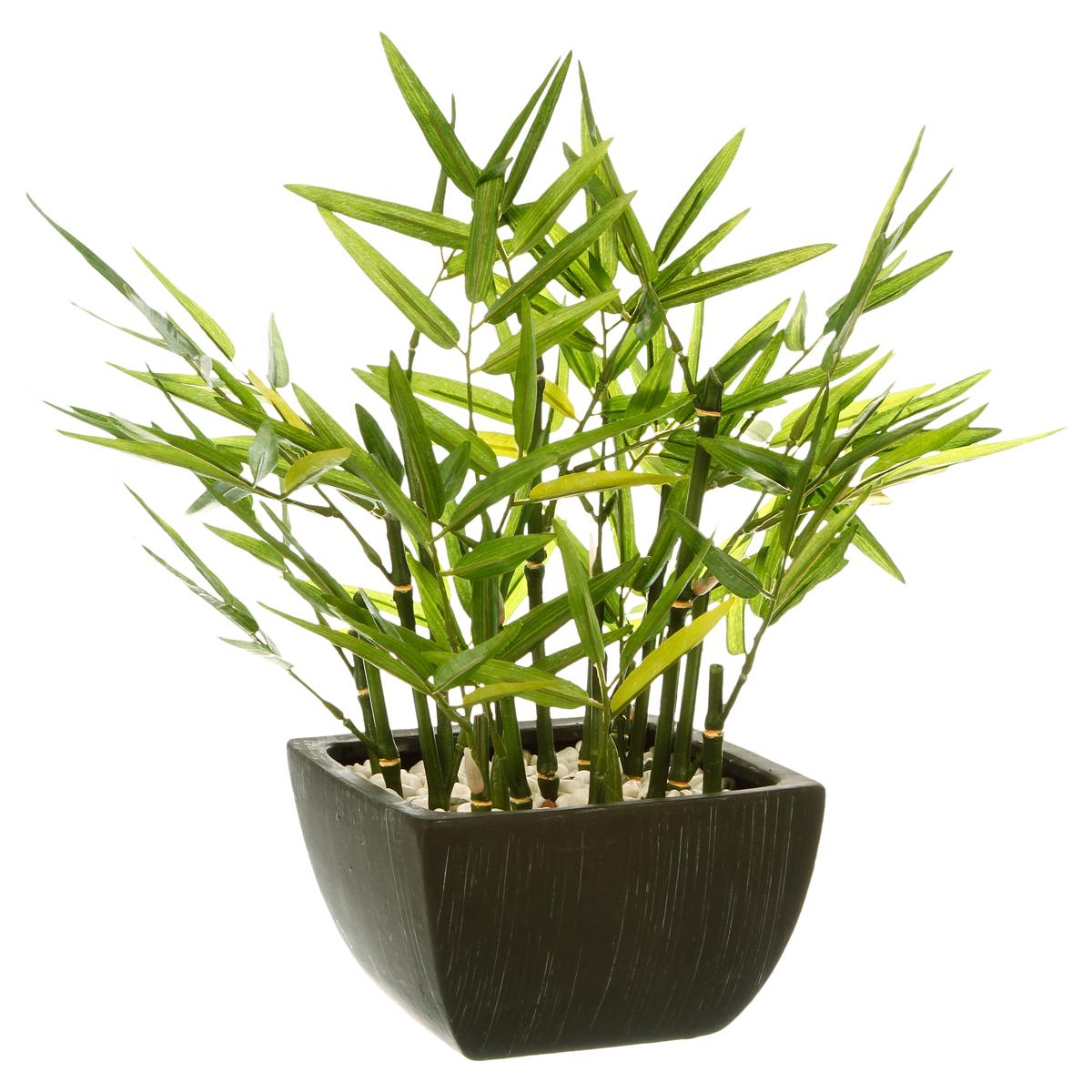 Bambou artificiel en pot - H 35 cm