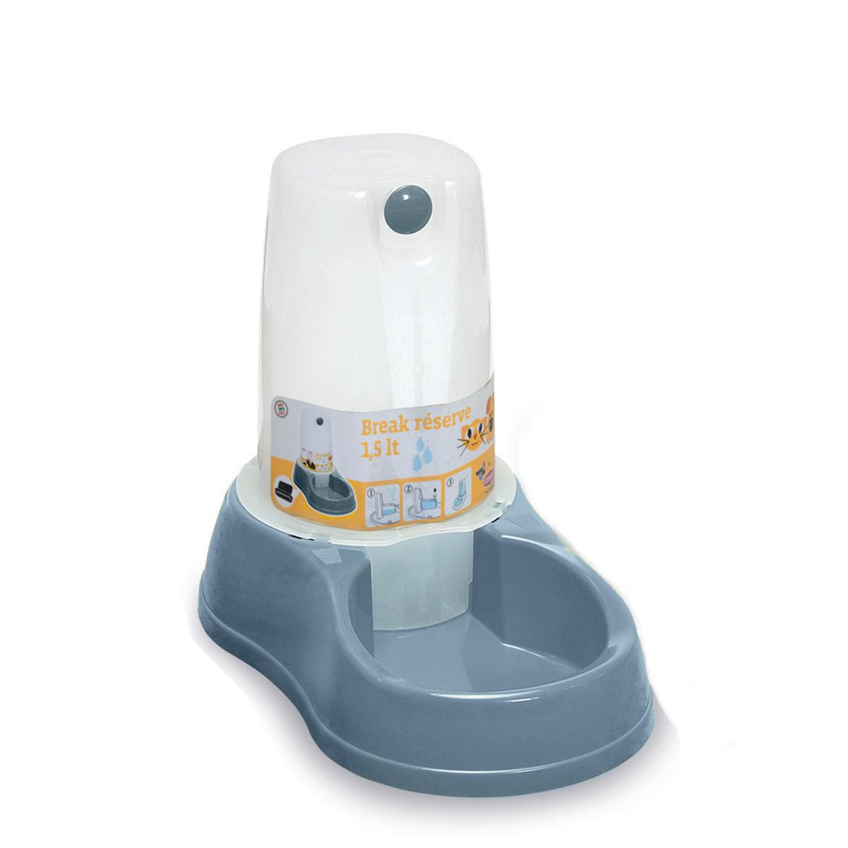 Distributeur d'eau pour chien ou chat - 1.5 L - Bleu