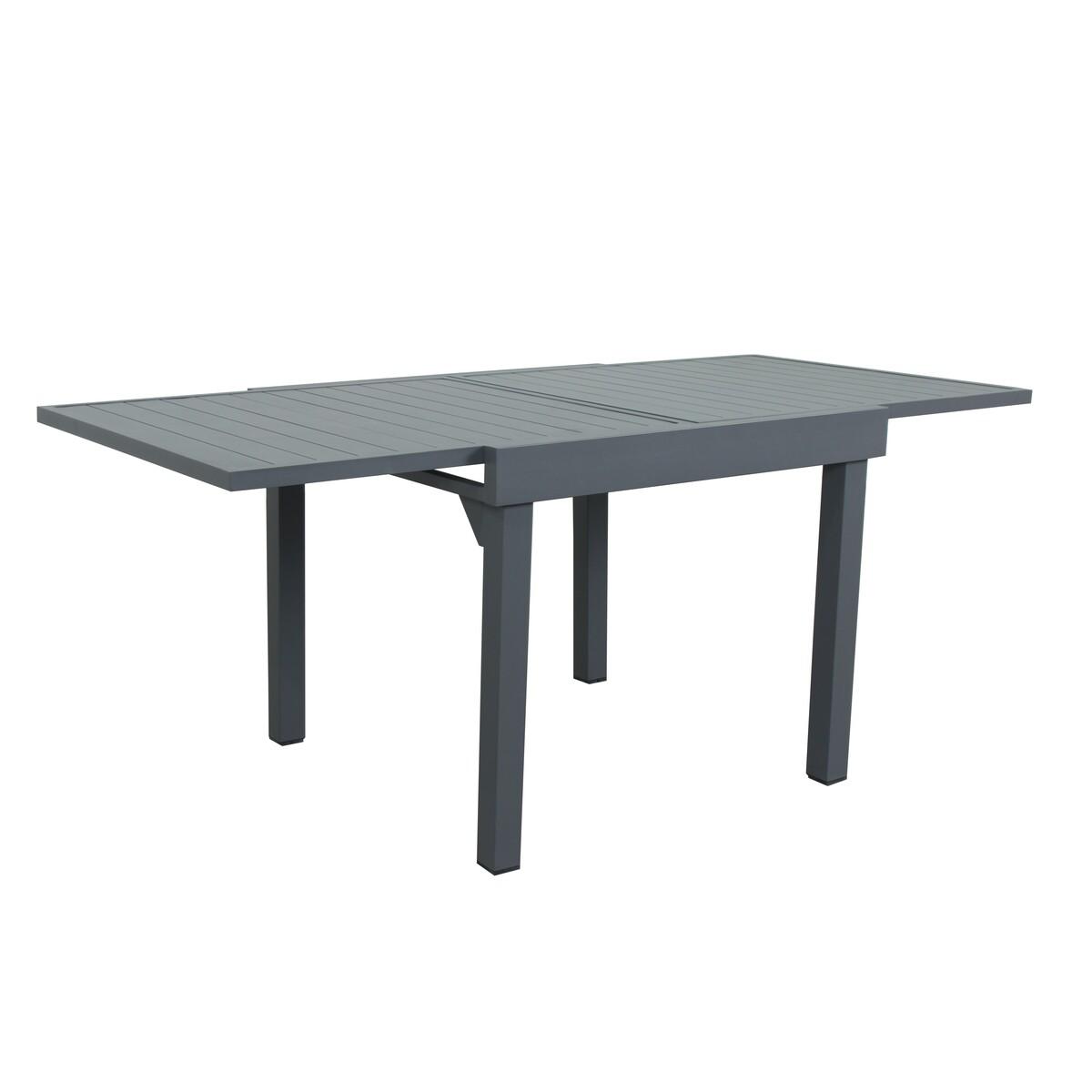 Table extensible Goa - L 90 x H 74 cm - Gris anthracite