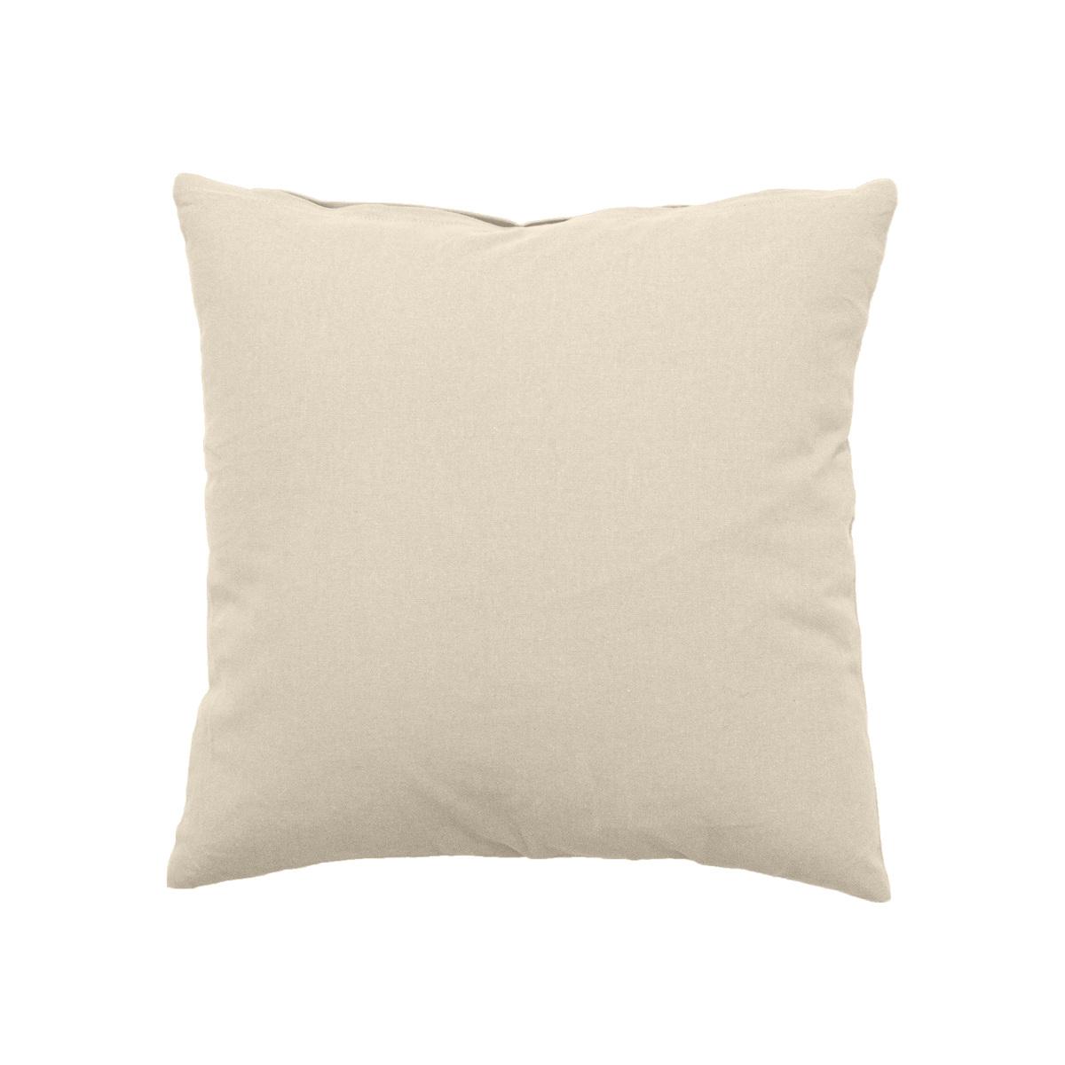 Coussin écru en coton de 40 x 40 cm