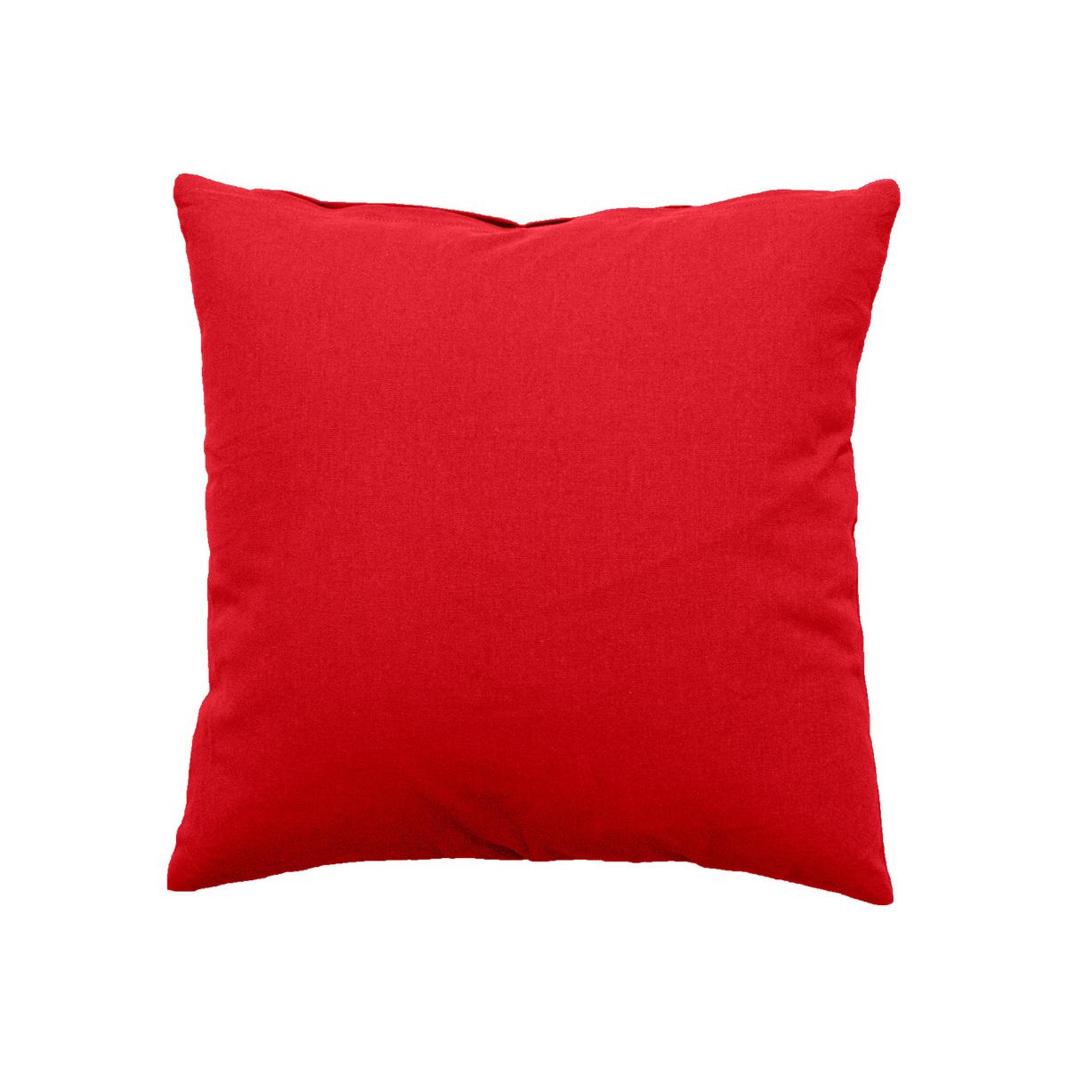 Coussin - 100% coton - 40 x 40 cm - Rouge