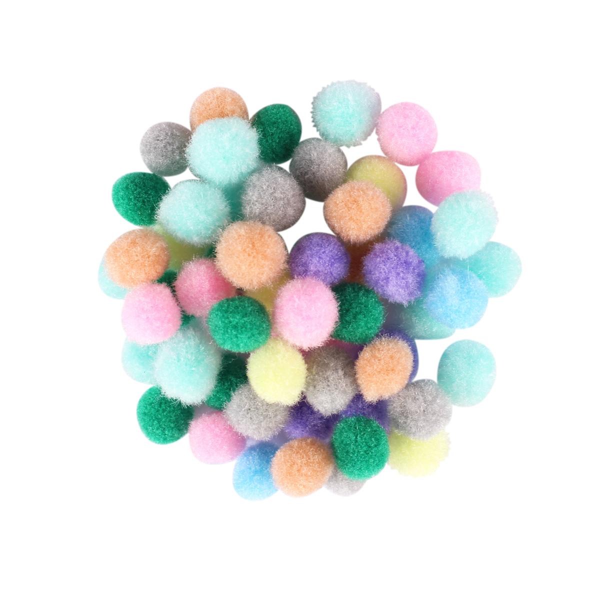 Mini pompons assortis pastel 0,8 cm x 200 pcs