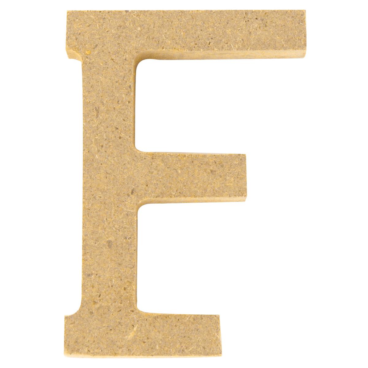 Lettre F MDF 5 x 1,2 cm