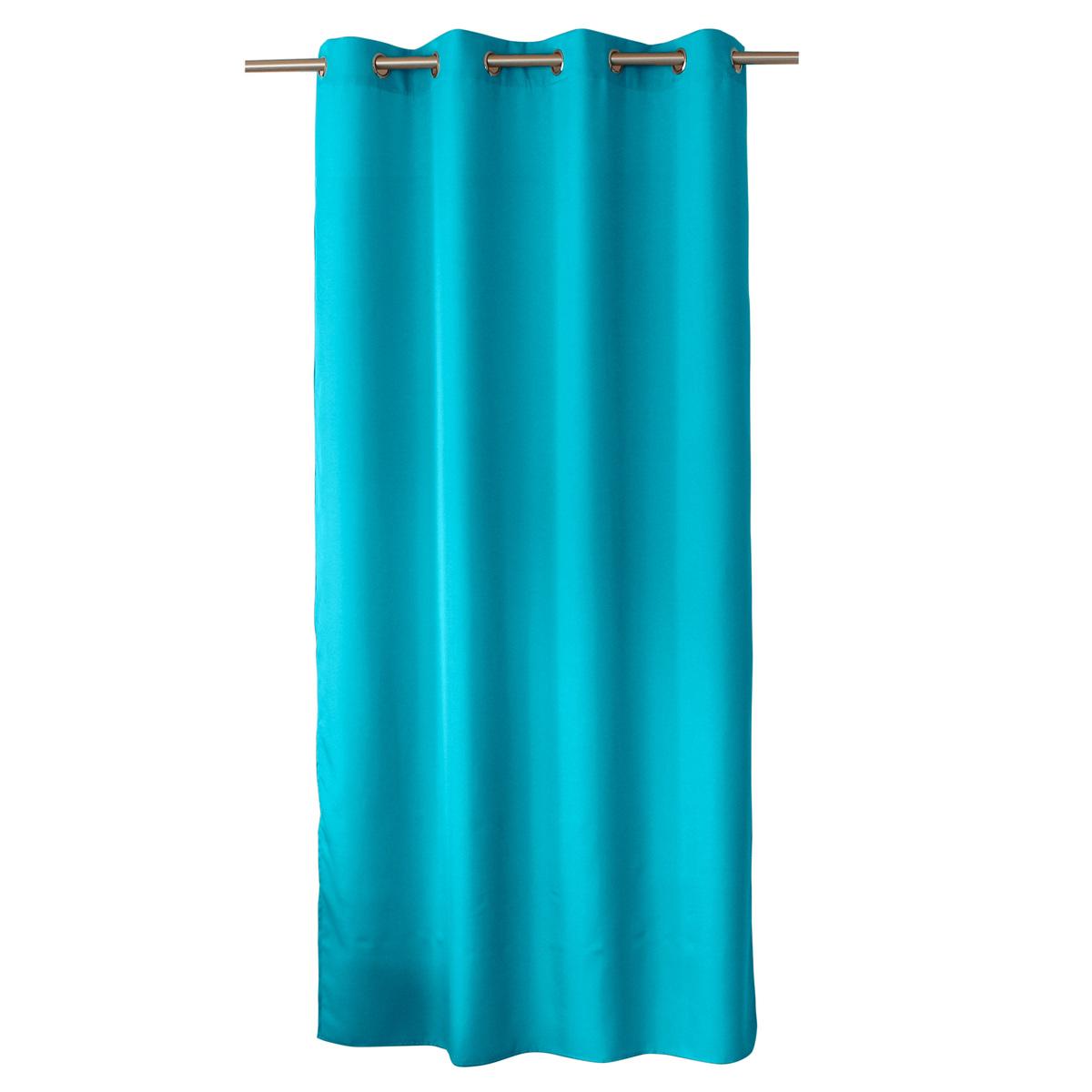 Panneau à œillets - 100% polyester - 140 x 240 cm - Bleu turquoise