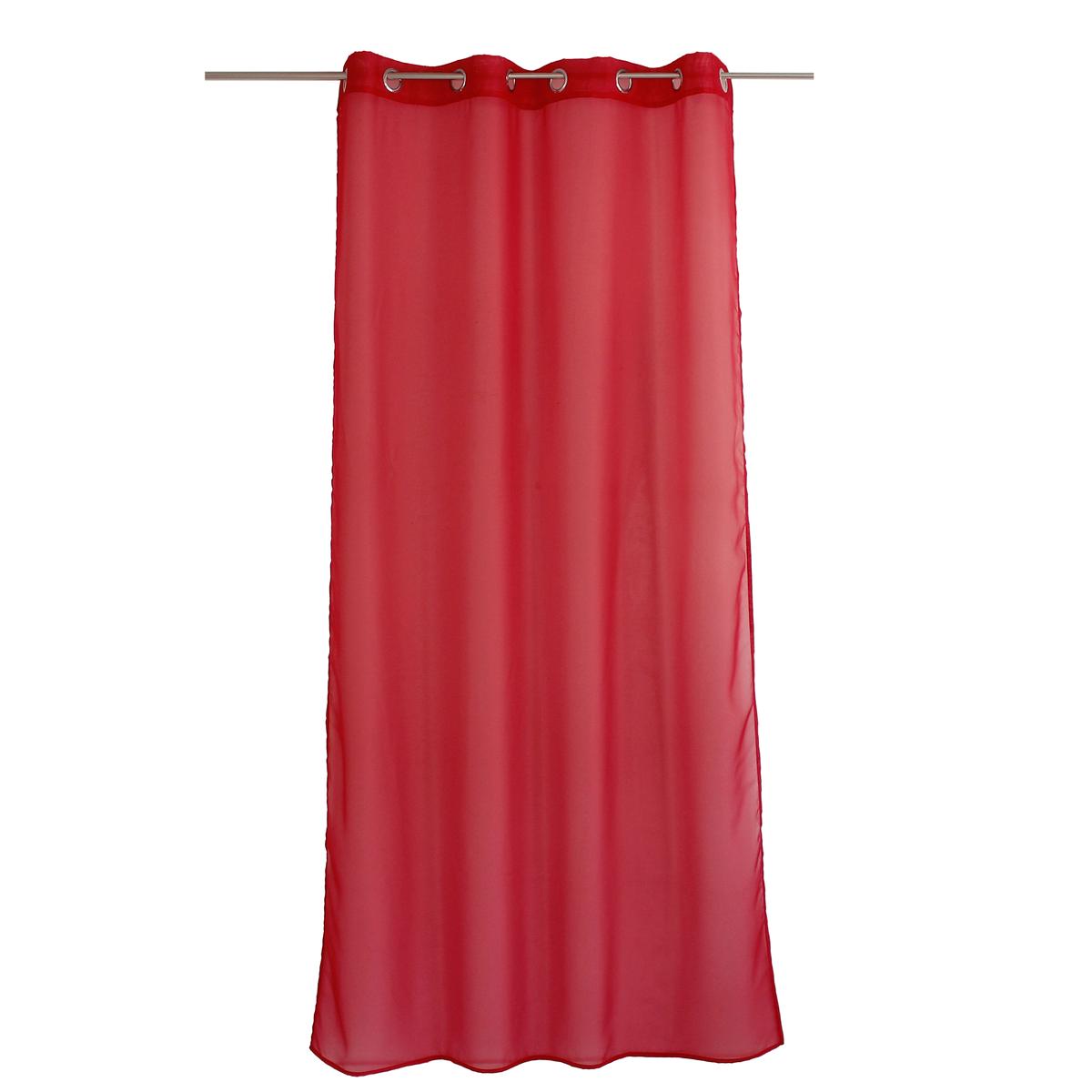 Voilage - 100% polyester - 145 x 240 cm - Rouge