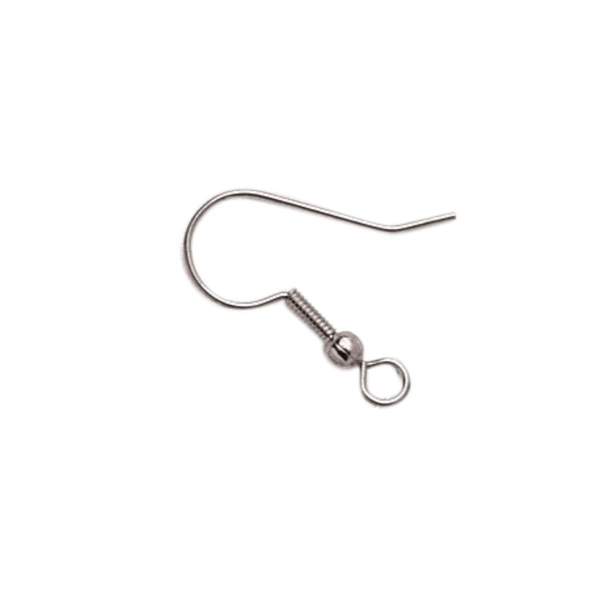 Crochets de boucles d'oreilles américaines argent 19 mm x6